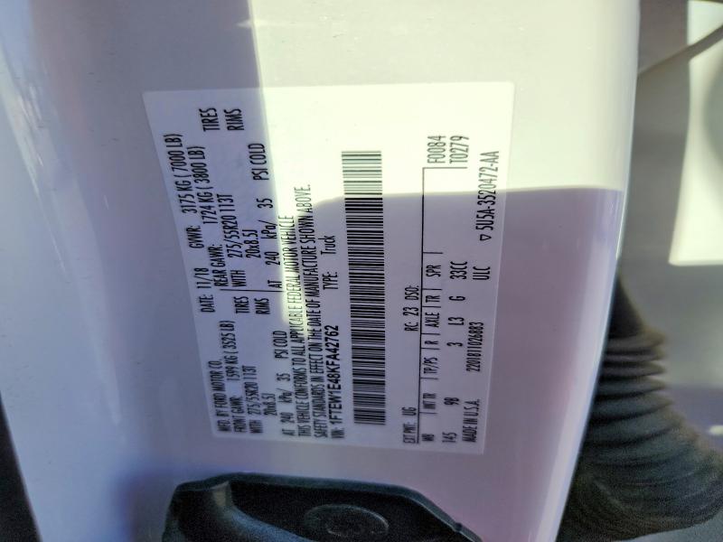 Aukcja sprzedaży 2019 Ford F150, vin: 1FTEW1E48KFA42762, numer aukcji: 50060826