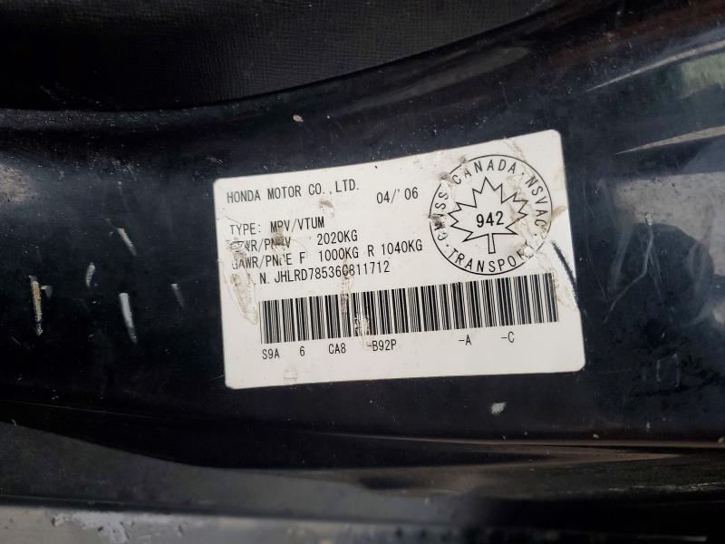 Aukcja sprzedaży 2006 Honda Cr-v, vin: JHLRD78536C811712, numer aukcji: 49785316