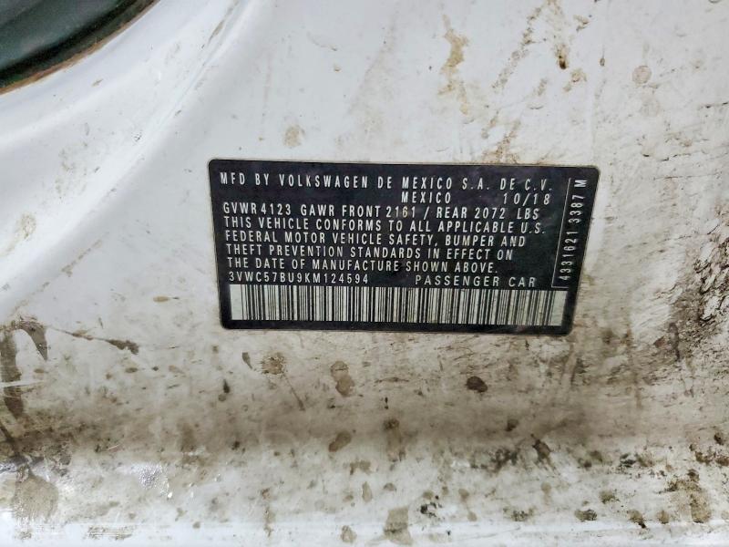 Продаж на аукціоні авто 2019 Volkswagen Jetta, vin: 3VWC57BU9KM124594, номер лоту: 51337646