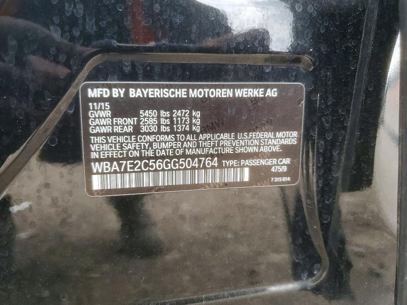 Продаж на аукціоні авто 2016 Bmw 740, vin: WBA7E2C56GG504764, номер лоту: 48751376