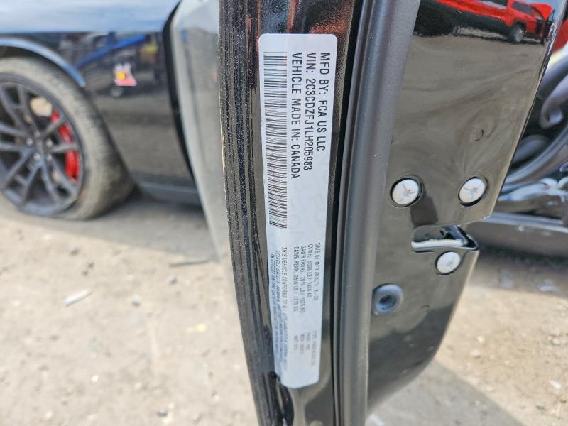 2020 Dodge Challenger მანქანა იყიდება აუქციონზე, vin: 2C3CDZFJ1LH205983, აუქციონის ნომერი: 51625676