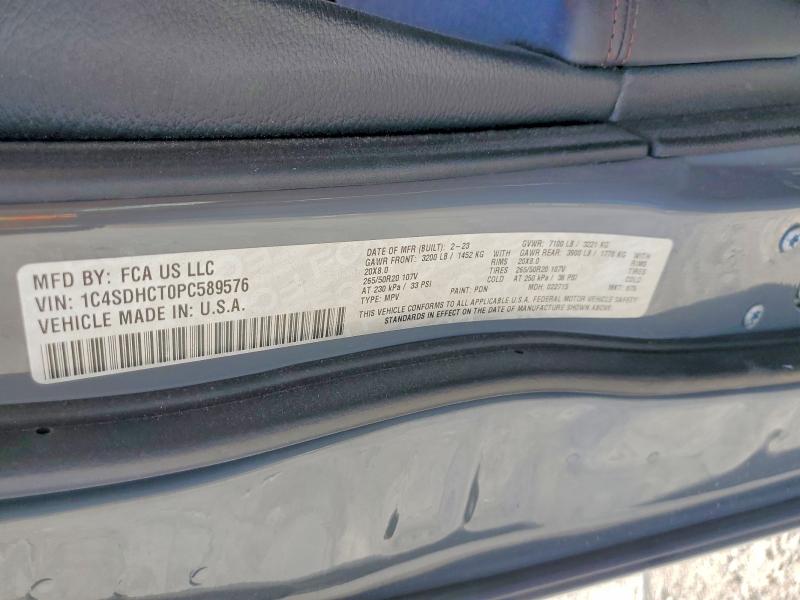 Aukcja sprzedaży 2023 Dodge Durango, vin: 1C4SDHCT0PC589576, numer aukcji: 48814396