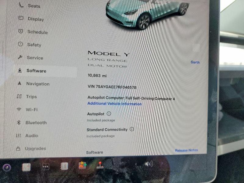 2024 Tesla Model Y მანქანა იყიდება აუქციონზე, vin: 7SAYGAEE7RF046578, აუქციონის ნომერი: 46896086
