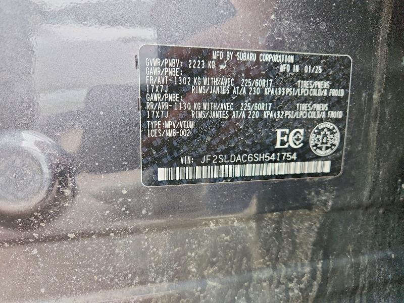 Продажа на аукционе авто 2025 Subaru Forester, vin: JF2SLDAC6SH541754, номер лота: 41924536