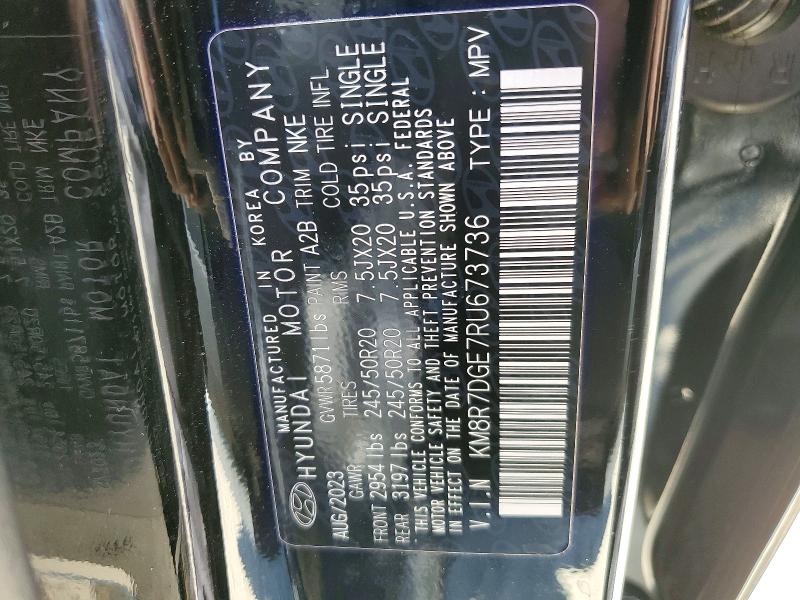 Продажа на аукционе авто 2024 Hyundai Palisade, vin: KM8R7DGE7RU673736, номер лота: 49880316