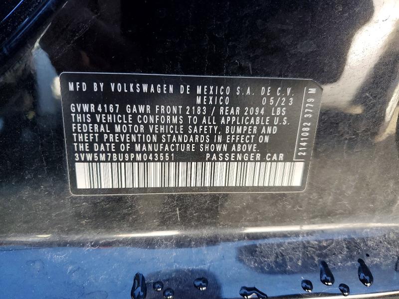 Aukcja sprzedaży 2023 Volkswagen Jetta, vin: 3VW5M7BU9PM043551, numer aukcji: 49617776