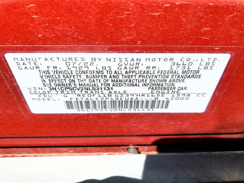 Продажа на аукционе авто 2022 Nissan Kicks, vin: 3N1CP5CV2NL531131, номер лота: 50654786