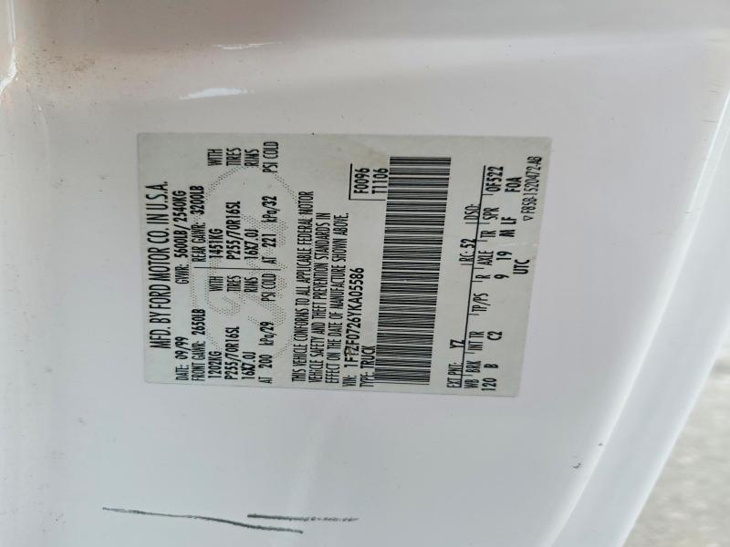 Aukcja sprzedaży 2000 Ford F150, vin: 1FTZF0726YKA05586, numer aukcji: 51669366
