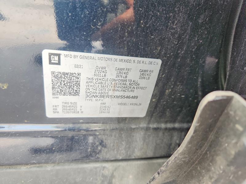 50328906 :رقم المزاد ، 3GNKBERSXMS546489 vin ، 2021 Chevrolet Blazer مزاد بيع
