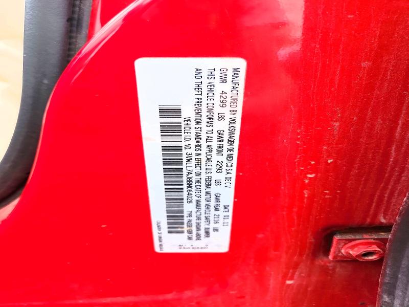 Auction sale of the 2011 Volkswagen Jetta, vin: 3VWLL7AJ8BM064028, lot number: 52022246