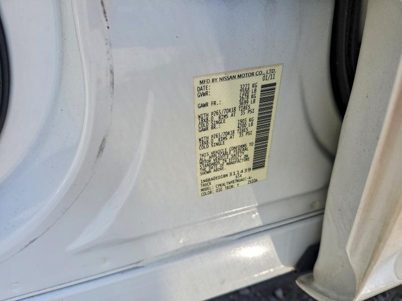 51017626 :رقم المزاد ، 1N6BA0ED1BN311439 vin ، 2011 Nissan Titan مزاد بيع