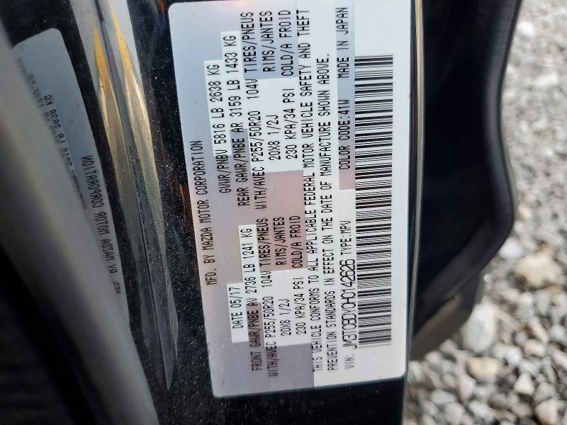 49910726 :رقم المزاد ، JM3TCBDY0H0142626 vin ، 2017 Mazda Cx-9 مزاد بيع