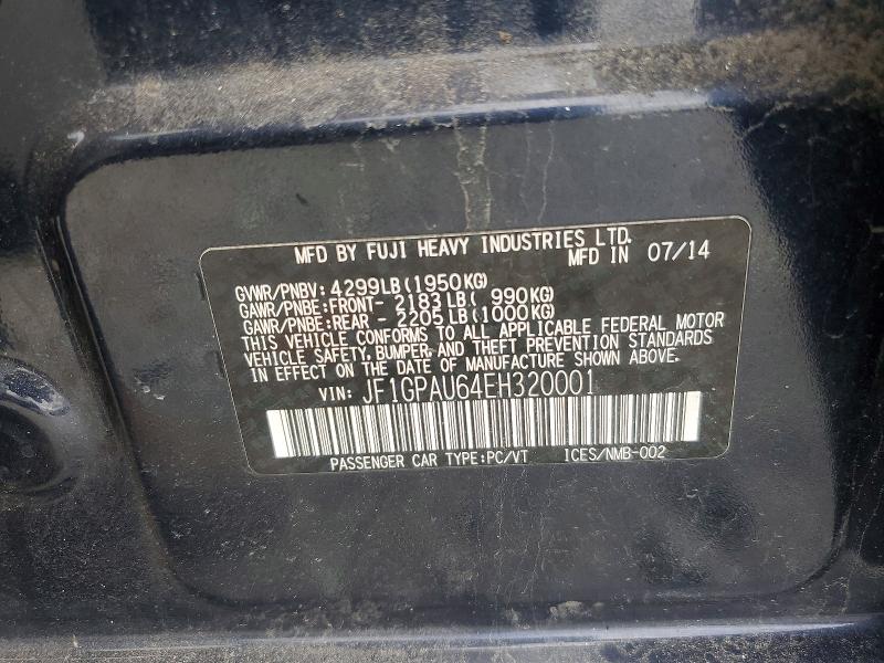 Aukcja sprzedaży 2014 Subaru Impreza, vin: JF1GPAU64EH320001, numer aukcji: 46549116