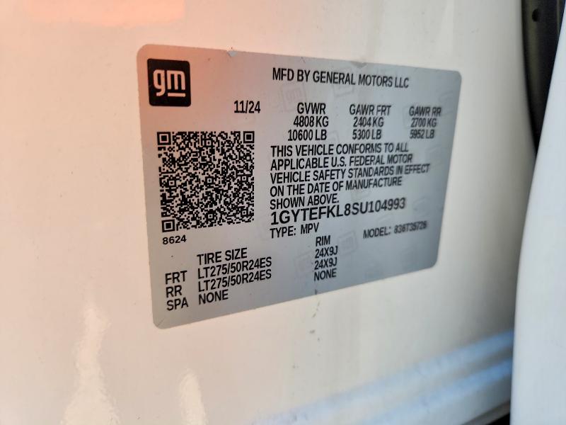 Продажа на аукционе авто 2025 Cadillac Escalade Iq, vin: 1GYTEFKL8SU104993, номер лота: 48931526
