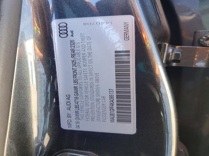 Продажа на аукционе авто 2019 Audi S3, vin: WAUB1GFF4KA085137, номер лота: 50098486