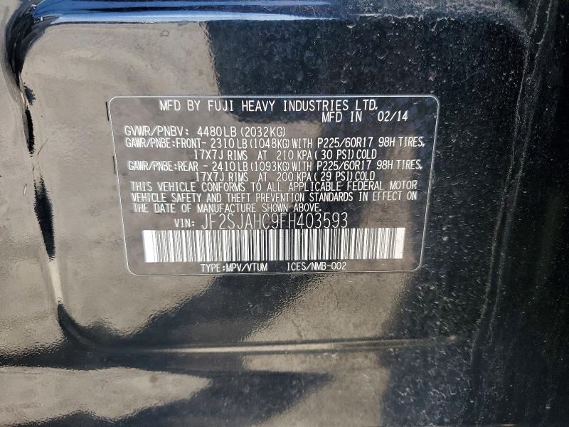 Aukcja sprzedaży 2015 Subaru Forester, vin: JF2SJAHC9FH403593, numer aukcji: 48510366