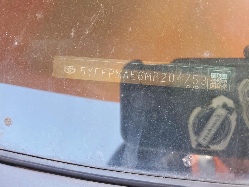 Aukcja sprzedaży 2021 Toyota Corolla, vin: 5YFEPMAE6MP204753, numer aukcji: 51642416