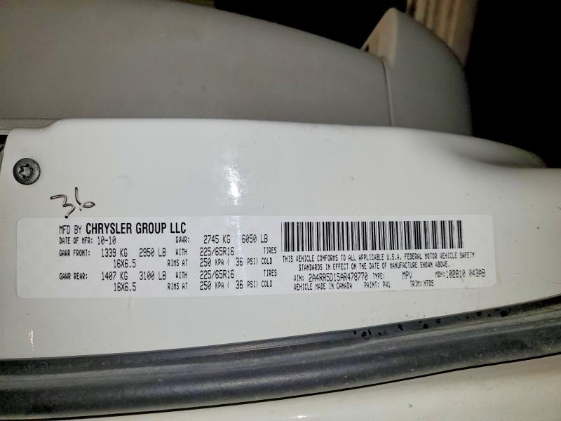 Aukcja sprzedaży 2010 Chrysler Town & Country, vin: 2A4RR5D15AR478770, numer aukcji: 50058906