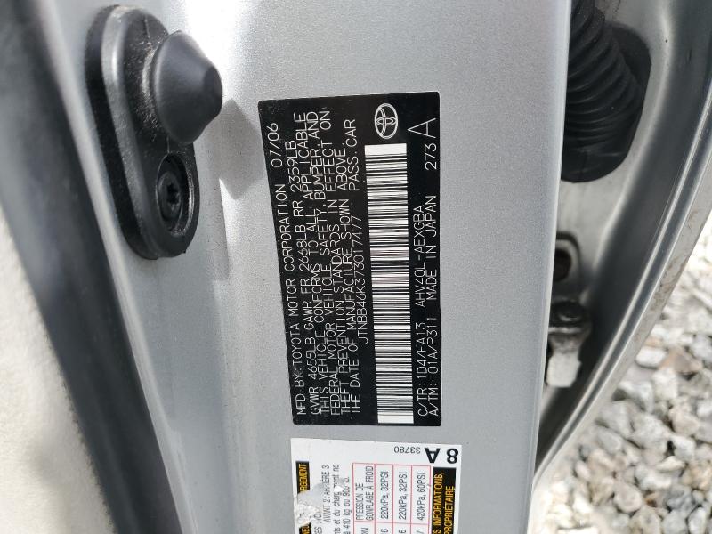Aukcja sprzedaży 2007 Toyota Camry, vin: JTNBB46K373017477, numer aukcji: 49602986