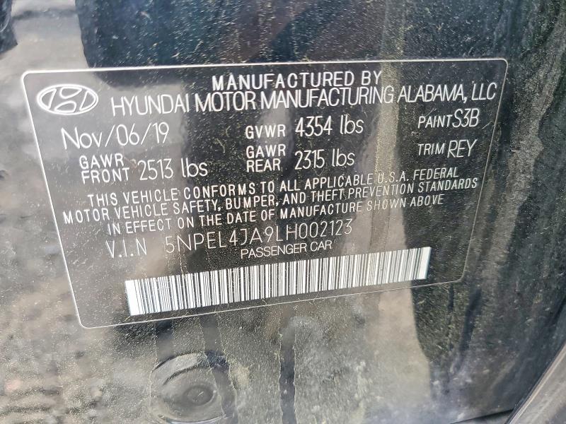 50233606 :رقم المزاد ، 5NPEL4JA9LH002123 vin ، 2020 Hyundai Sonata مزاد بيع