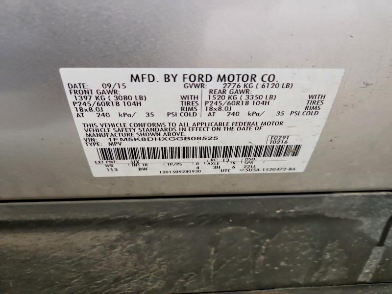 Продажа на аукционе авто 2016 Ford Explorer, vin: 1FM5K8DHXGGB08525, номер лота: 50283816