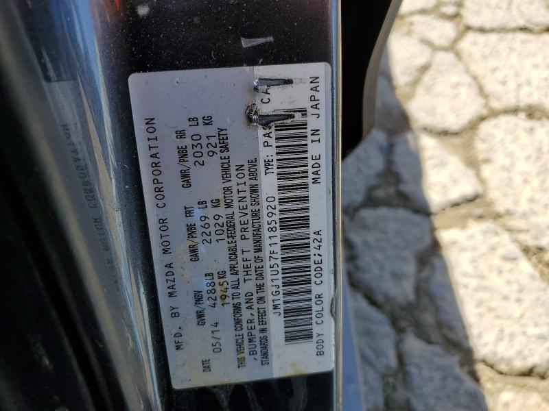 Aukcja sprzedaży 2015 Mazda 6, vin: JM1GJ1U57F1185920, numer aukcji: 48647936