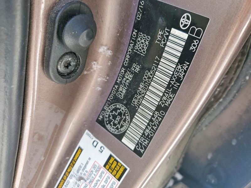 48062216 :رقم المزاد ، JTDZN3EU1GJ052117 vin ، 2016 Toyota Prius V مزاد بيع