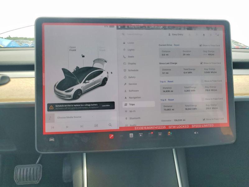 Aukcja sprzedaży 2019 Tesla Model 3, vin: 5YJ3E1EA0KF412235, numer aukcji: 50097126