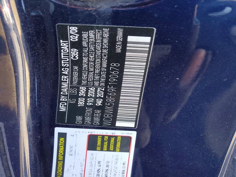 Продаж на аукціоні авто 2009 Mercedes-benz Slk350, vin: WDBWK58F69F190678, номер лоту: 51408346