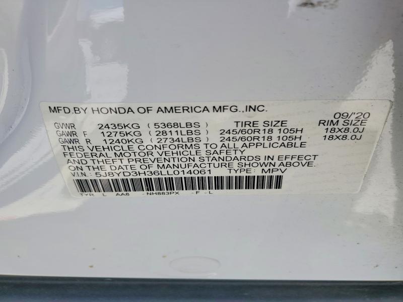 Aukcja sprzedaży 2020 Acura Mdx, vin: 5J8YD3H36LL014061, numer aukcji: 50408436