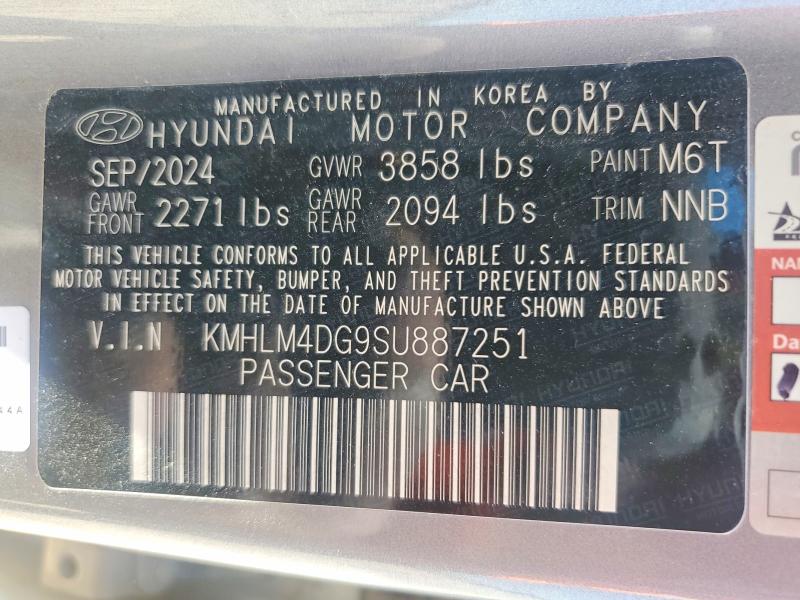 48857266 :رقم المزاد ، KMHLM4DG9SU887251 vin ، 2025 Hyundai Elantra مزاد بيع