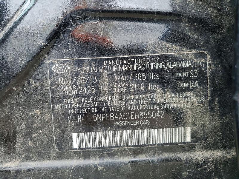 Продажа на аукционе авто 2014 Hyundai Sonata, vin: 5NPEB4AC1EH855042, номер лота: 48225506