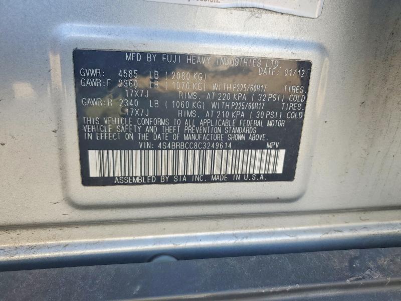 Продажа на аукционе авто 2012 Subaru Outback, vin: 4S4BRBCC8C3249614, номер лота: 51085866