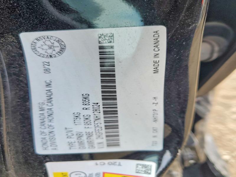 Продаж на аукціоні авто 2022 Honda Civic, vin: 2HGFE2F57NH128024, номер лоту: 50840516