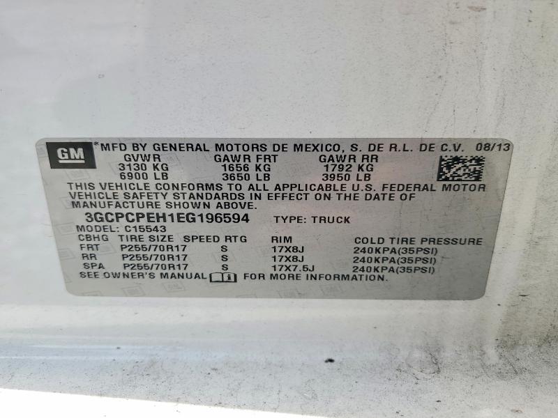 2014 Chevrolet Silverado მანქანა იყიდება აუქციონზე, vin: 3GCPCPEH1EG196594, აუქციონის ნომერი: 51676036