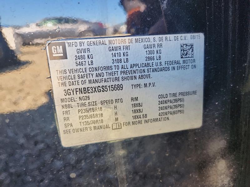 Aukcja sprzedaży 2016 Cadillac Srx, vin: 3GYFNBE3XGS515689, numer aukcji: 48576956