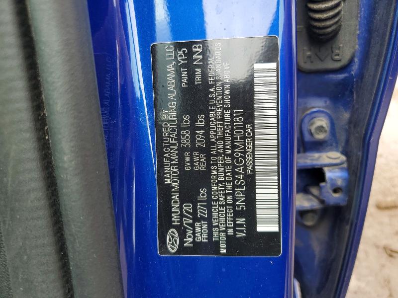 Продажа на аукционе авто 2021 Hyundai Elantra, vin: 5NPLS4AG9MH011811, номер лота: 49866856