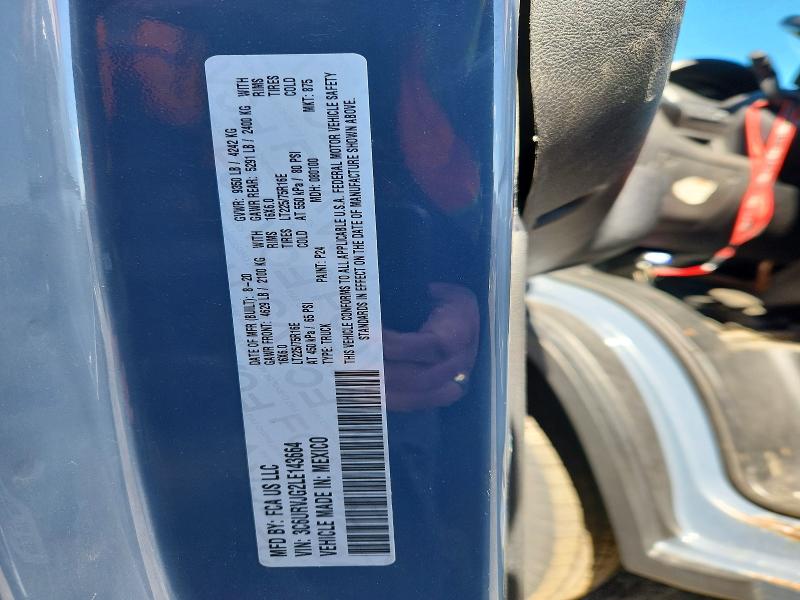 Продаж на аукціоні авто 2020 Ram Promaster 3500, vin: 3C6URVJG2LE143664, номер лоту: 46659186