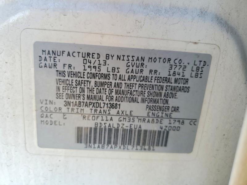 Продажа на аукционе авто 2013 Nissan Sentra, vin: 3N1AB7APXDL713681, номер лота: 51487056