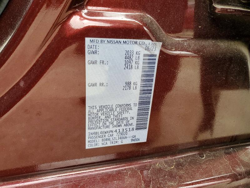 Продаж на аукціоні авто 2023 Nissan Altima, vin: 1N4BL4EWXPN413518, номер лоту: 50000026
