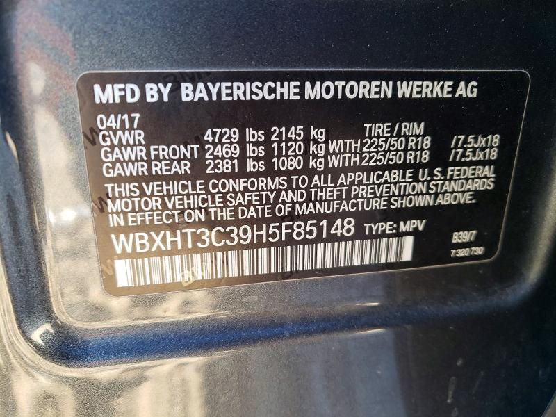 Продаж на аукціоні авто 2017 Bmw X1, vin: WBXHT3C39H5F85148, номер лоту: 49111786