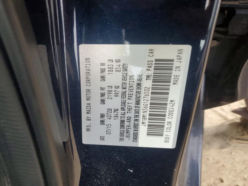 Продаж на аукціоні авто 2016 Mazda 3, vin: JM1BM1N36G1276502, номер лоту: 50363806