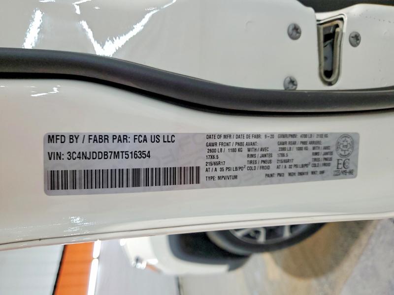 2021 Jeep Compass მანქანა იყიდება აუქციონზე, vin: 3C4NJDDB7MT516354, აუქციონის ნომერი: 48641136