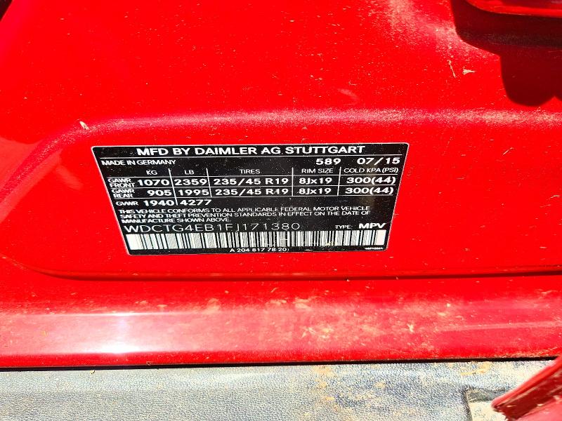 Aukcja sprzedaży 2015 Mercedes-benz Gla, vin: WDCTG4EB1FJ171380, numer aukcji: 50569926