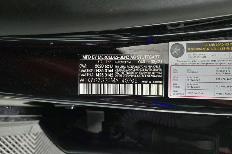 Продажа на аукционе авто 2021 Mercedes-benz S, vin: W1K6G7GB0MA040705, номер лота: 52194656