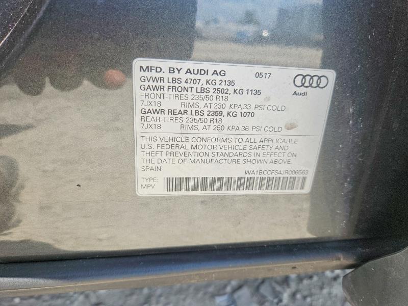 Aukcja sprzedaży 2018 Audi Q3, vin: WA1BCCFS4JR006563, numer aukcji: 51661566