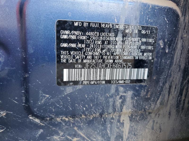 Продаж на аукціоні авто 2014 Subaru Forester, vin: JF2SJAHCXEH467575, номер лоту: 51887666
