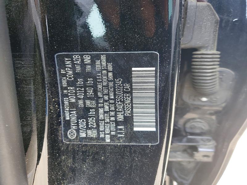 51593136 :رقم المزاد ، KMHLR4DF5SU032345 vin ، 2025 Hyundai Elantra مزاد بيع