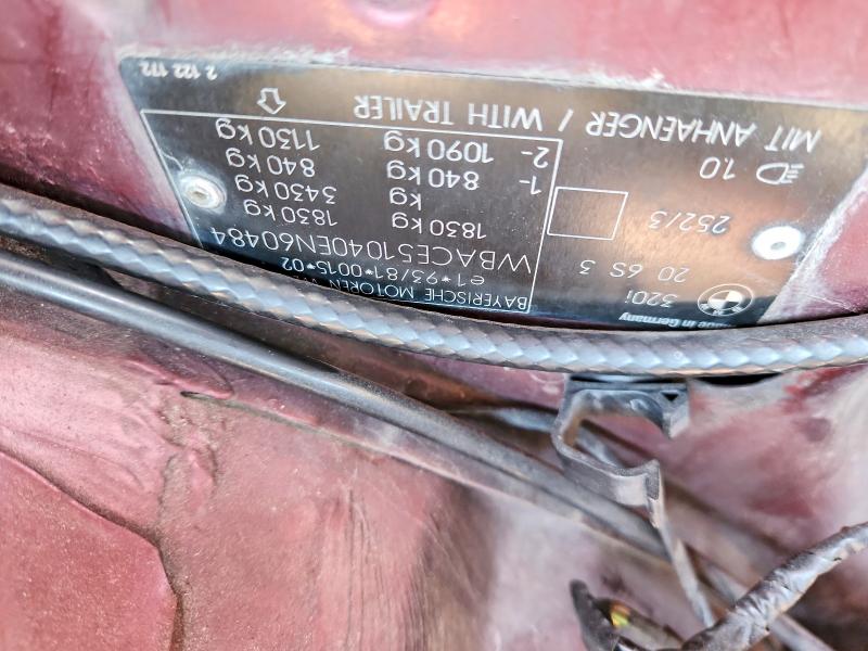 78128425 :رقم المزاد ، WBACE51040EN60484 vin ، 1995 Bmw 320 I مزاد بيع