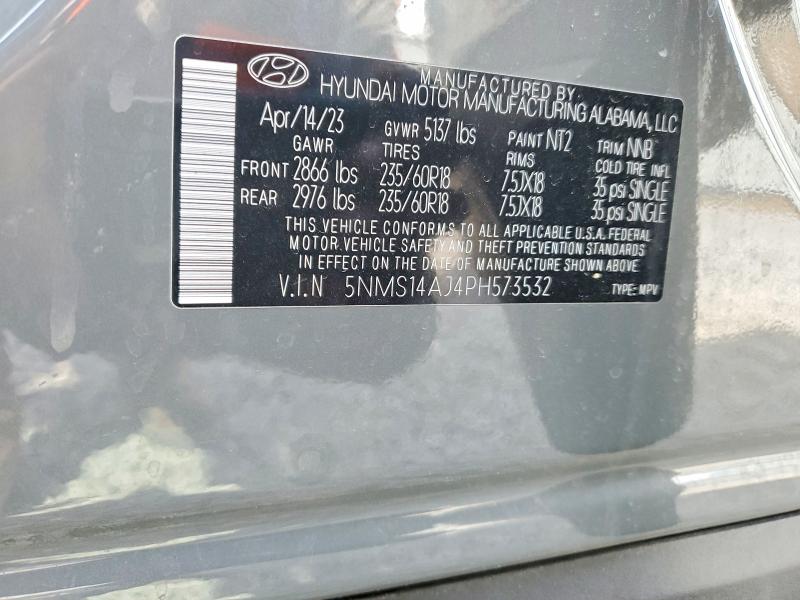 48362796 :رقم المزاد ، 5NMS14AJ4PH573532 vin ، 2023 Hyundai Santa Fe مزاد بيع